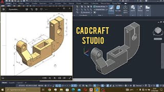 AutoCAD 3D U-Bracket Tutorial for Beginners | Step-by-Step Mechanical Part Modeling