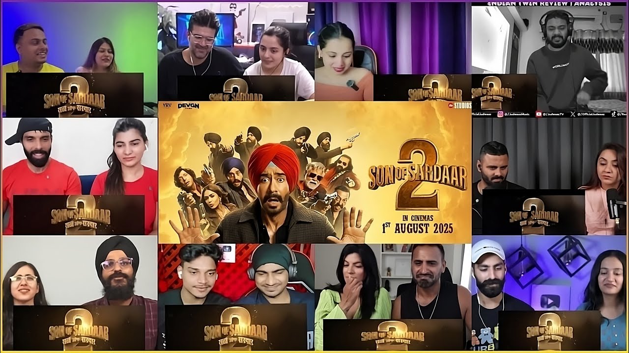 Son Of Sardaar 2 Trailer - Mashup Reaction | Ajay Devgn & Mrunal Thakur  