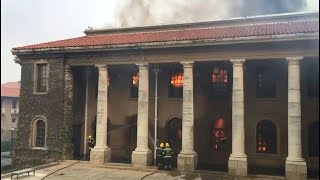 Cape Town fire guts university library | AFP