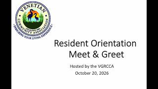 Resident Orientation 2026