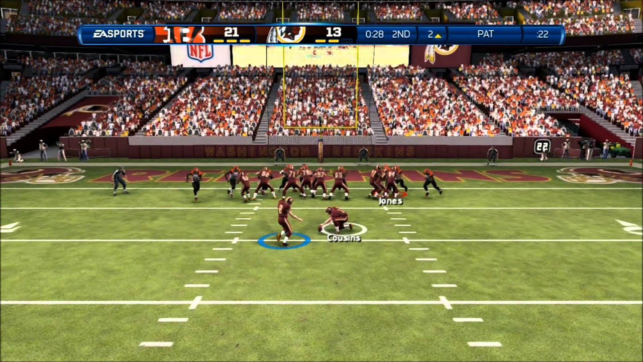 Madden 13: Commentator's Gameplay - Unranked Match - Cinn vs Washington