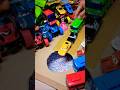 Little Green Bus Pushing Three Types Lightning Mc Queen In Pit #youtubeshorts