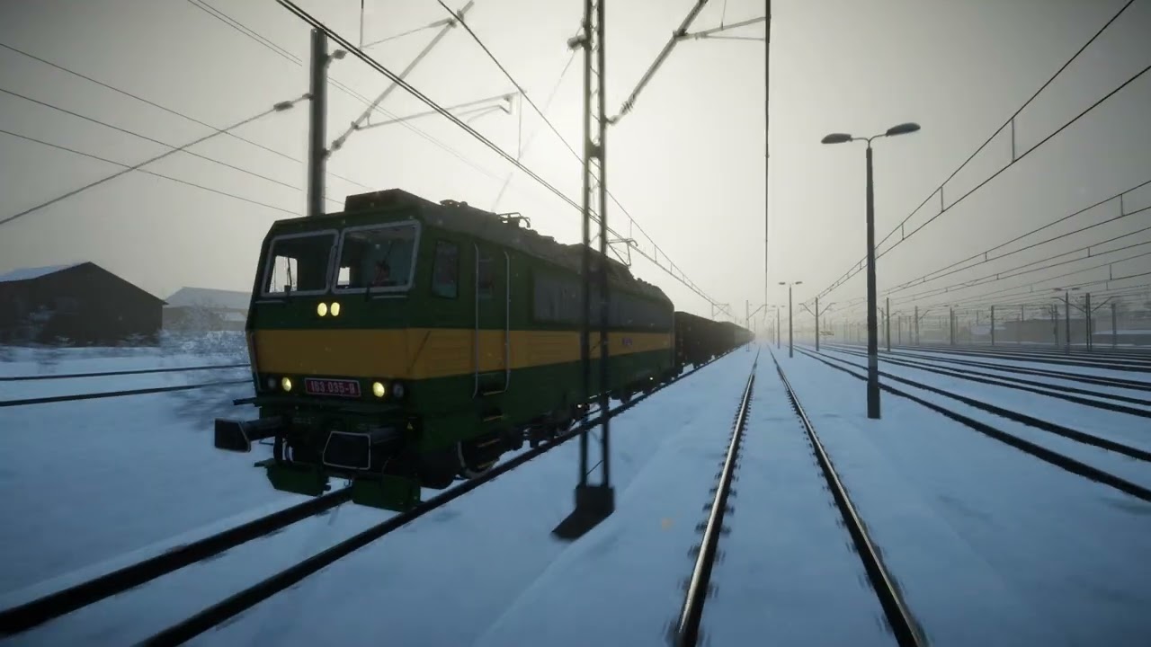 SimRail | HUD-less Gameplay on PL3 (EN Subtitles)—Škoda ČD 163 service freight