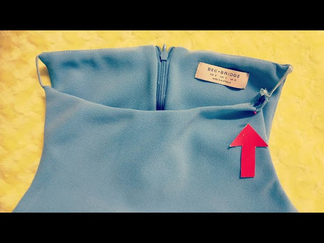 How to put a spaghetti strap into a dress/ repair a broken strap - YouTube