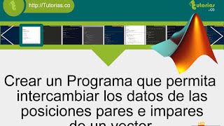 arrays – matLab (intercambiar vector posiciones pares e impares)