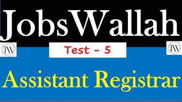 Test 5 - Assistant Registrar - MPPSC