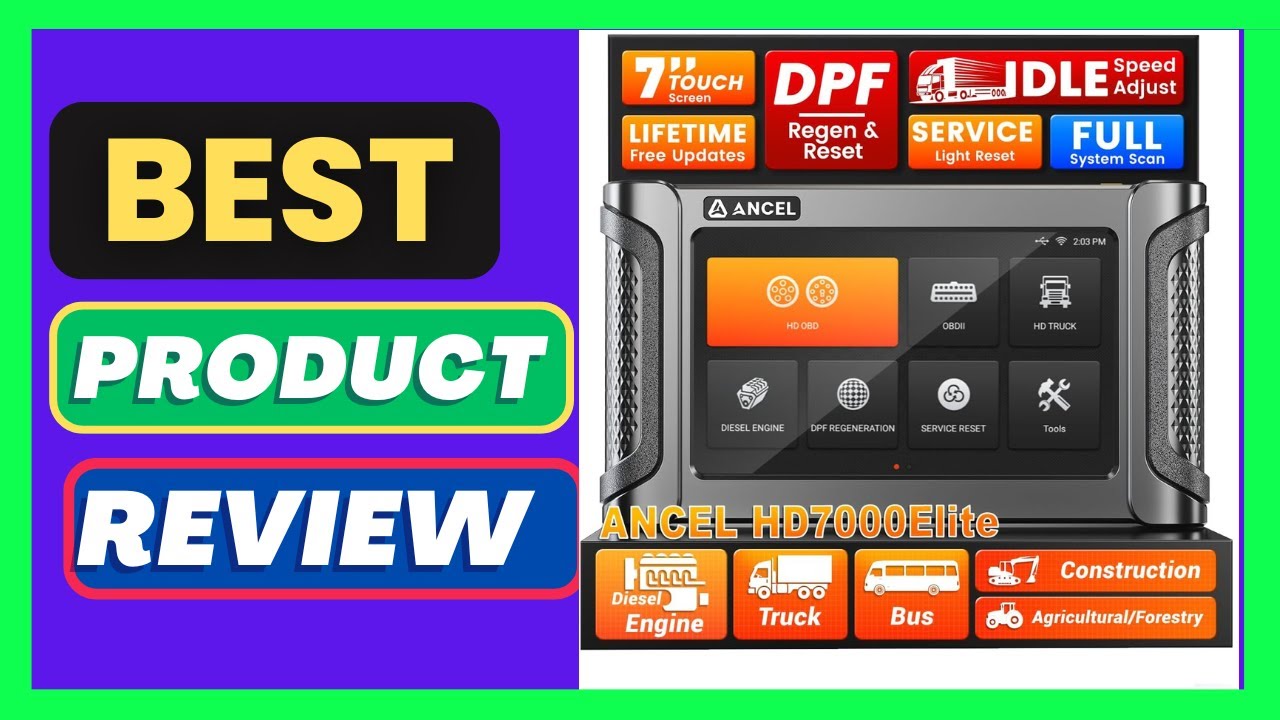 ANCEL HD7000 Elite 7'' Heavy Duty Truck Scanner with DPF Regen