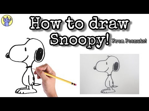 How to draw SNOOPY! *step by step* - YouTube