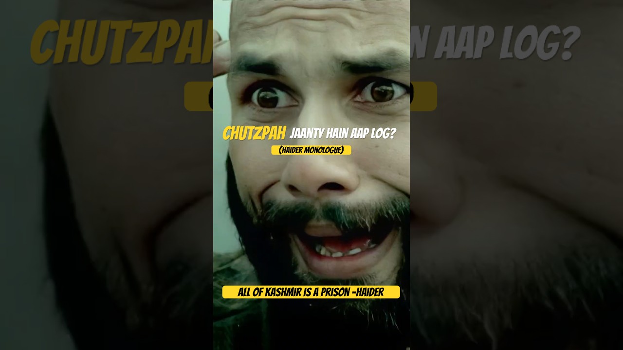 Shahid Kapoor Learnt A Six-Page Monologue For This Scene In Haider. 
