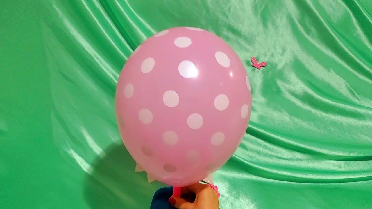 INFLATING AND DEFLATING PINK POLKA DOT BALLOONS!!!