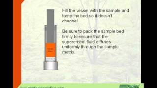 How to Pack a Sample into a High Pressure Vessel for use in a Supercritical Fluid System