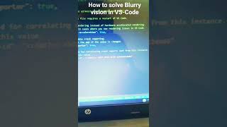 How to solve blurry vision in vs code  | How to solve rendering issue in vs code