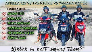 Which scooter is best in Nepal? | TVS Ntorq vs Aprilia 125 vs Yamaha Ray ZR Fi | Detailed Review