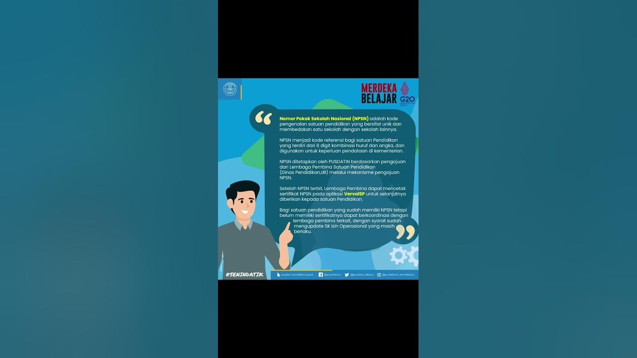 Cara mendapatkan sertifikat npsn nomor pokok sekolah nasional youtube