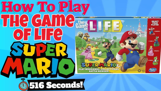  Hasbro Gaming The Game of Life: Super Mario Edition Board Game  for Kids Ages 8 and Up, Play Minigames, Collect Stars, Battle Bowser : Toys  & Games