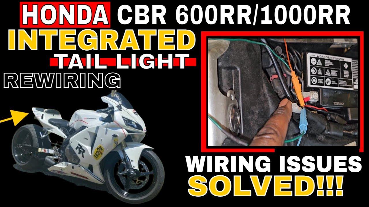 Honda CBR 600rr / 1000rr Integrated Tail Light Wiring YouTube