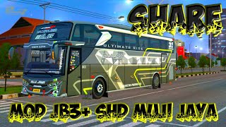 SHARE MOD DAN LIVERY BUSSID TERBARU || JB3+ SHD MUJI JAYA [ MJG 02 ] EMIR ERZA SUPER DETAIL