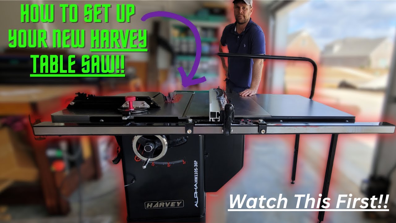 Harvey Table Saw Unboxing and Setup! YouTube