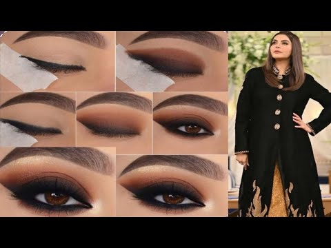 How to actors eye makeup tutorial step by step easy eye look || Hoorain ...