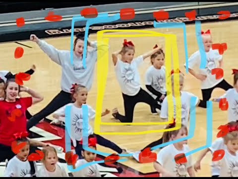 Olivia performs at halftime. Cheer clinic.