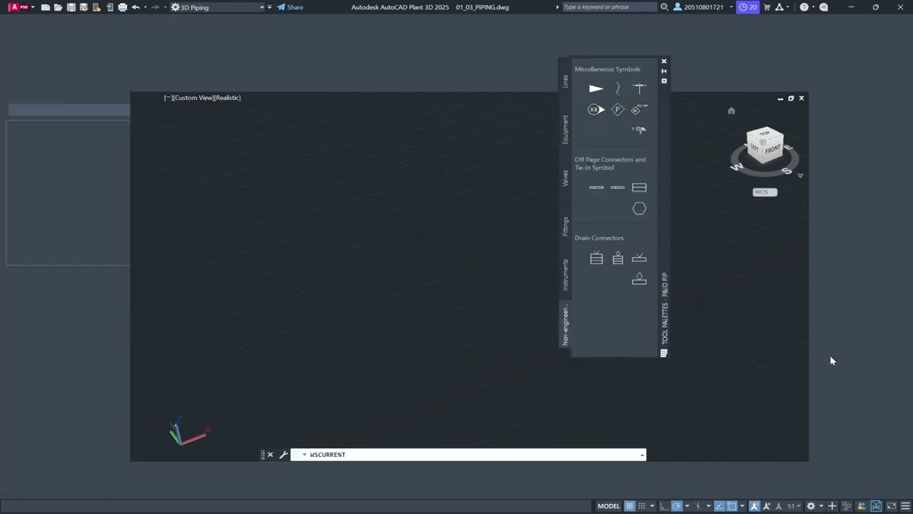 Глава 01. Начало работы - 1.3. Настройка рабочего пространства Plant 3D