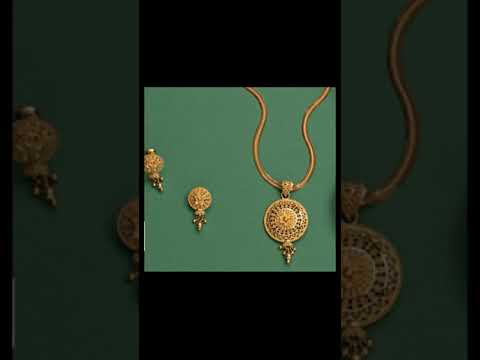 Tanishq gold chain pendant set 