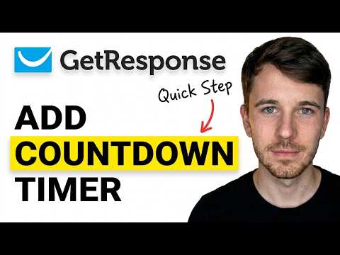 How to Add Countdown Timer in GetResponse Email 2026 (Quick Step)