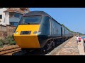 Trains at Dawlish Seawall - 13 June 2023
