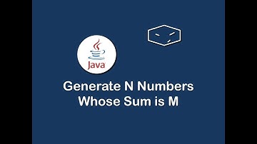 generate n numbers whose sum is m in java