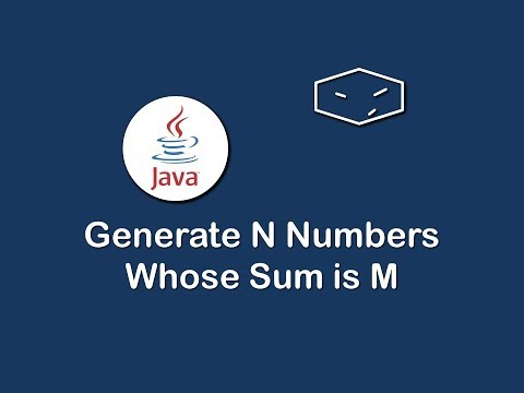 generate n numbers whose sum is m in java