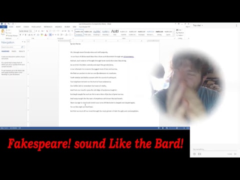 Fakespeare - Beyond Iambic Pentameter (Shakespeare) - Authortube - YouTube