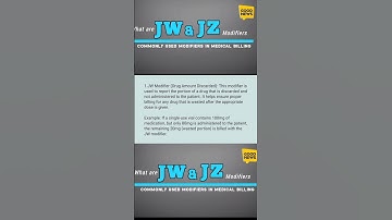 JW and JZ Modifiers in Medical billing #jw #jz #modifiers