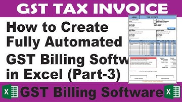 #99-How to make GST billing software in Excel (Fully Automated)(Part-3)(2020)(V1.0)