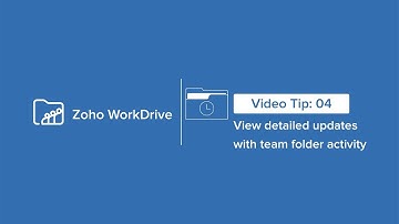 View detailed updates with Team Folder activity - Zoho WorkDrive