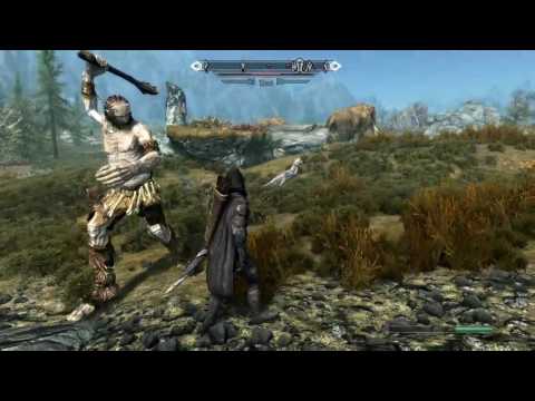 skyrim giant launching me into space