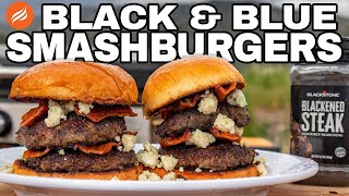 Double Stacked Bleu Cheese Smashburgers | Blackstone Griddle