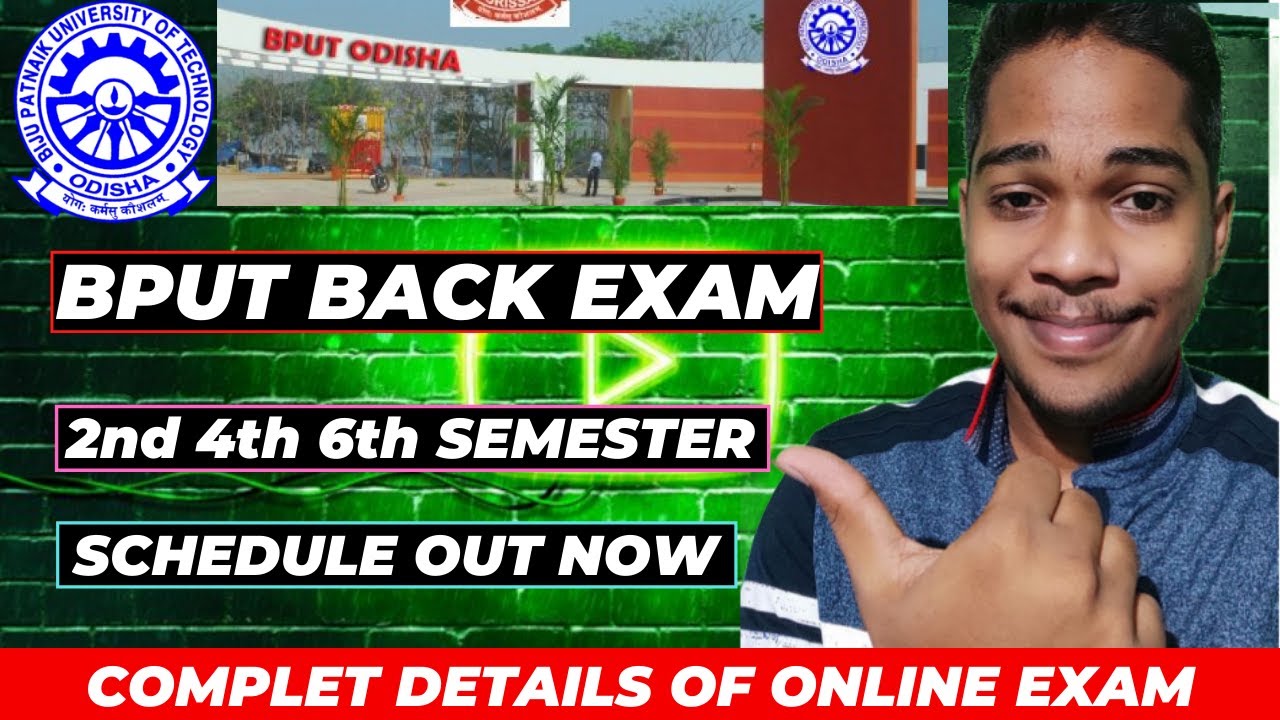 Bput 2nd,4th,6th sem back exam schedule out||Bput trial exam details|Bput final even sem exam Update