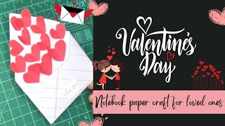 Notebook paper craft idea | notebook paper gift idea for loved ones #papercraft #giftideas