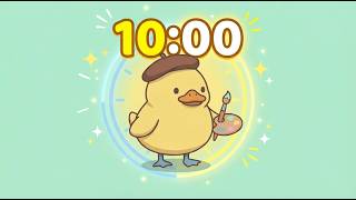 10 Minute Timer 🦆 Study Timer for Classroom Focus Quiet Study
