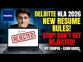 STOP! Don’t Apply for Deloitte NLA 2026 Before Watching This 🛑 | New Resume Rules & Exam Hacks