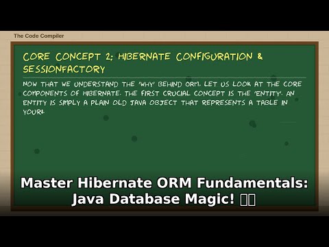 Java Hibernate ORM Tutorial: Master Database Magic Fundamentals! ✨🚀