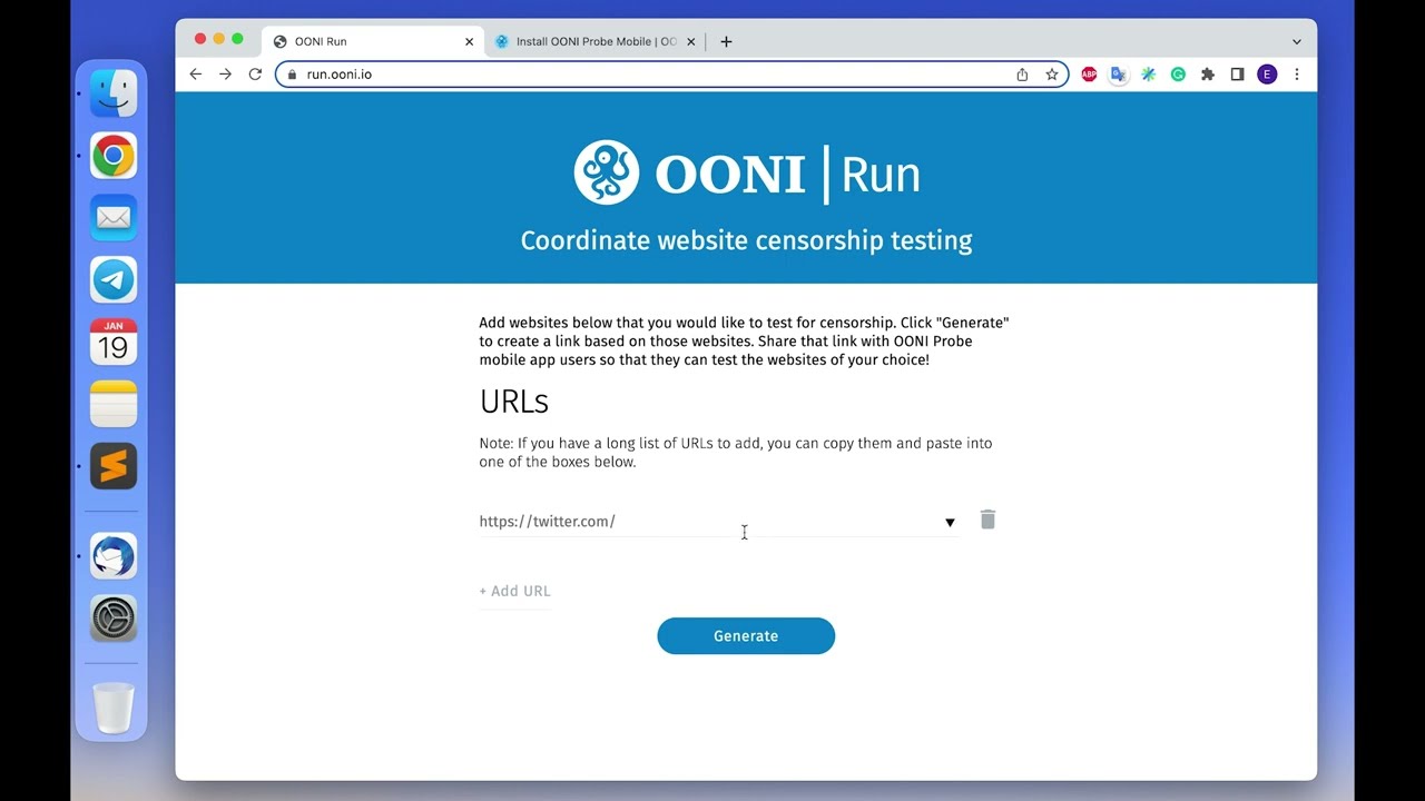 OONI Run Screencast