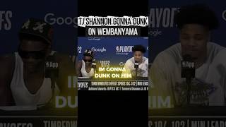 TJ Shannon is gonna dunk on Wembanyama! #minnesotatimberwolves #nbaplayoffs