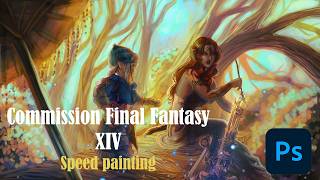 FINAL FANTASY XIV ART - Speed painting [Photoshop]