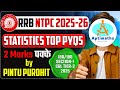 Top Statistics PYQs | RRB NTPC 2025–26 | Rank Booster Series | AptiMaths
