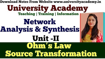 NAS12: Ohm’s Law | Voltage, Current, and Resistance Relate | Source Transformation Explained