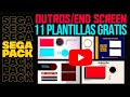 Pack de Endscreen/Outro Template para Youtube (GRATIS) | SEGA PACK