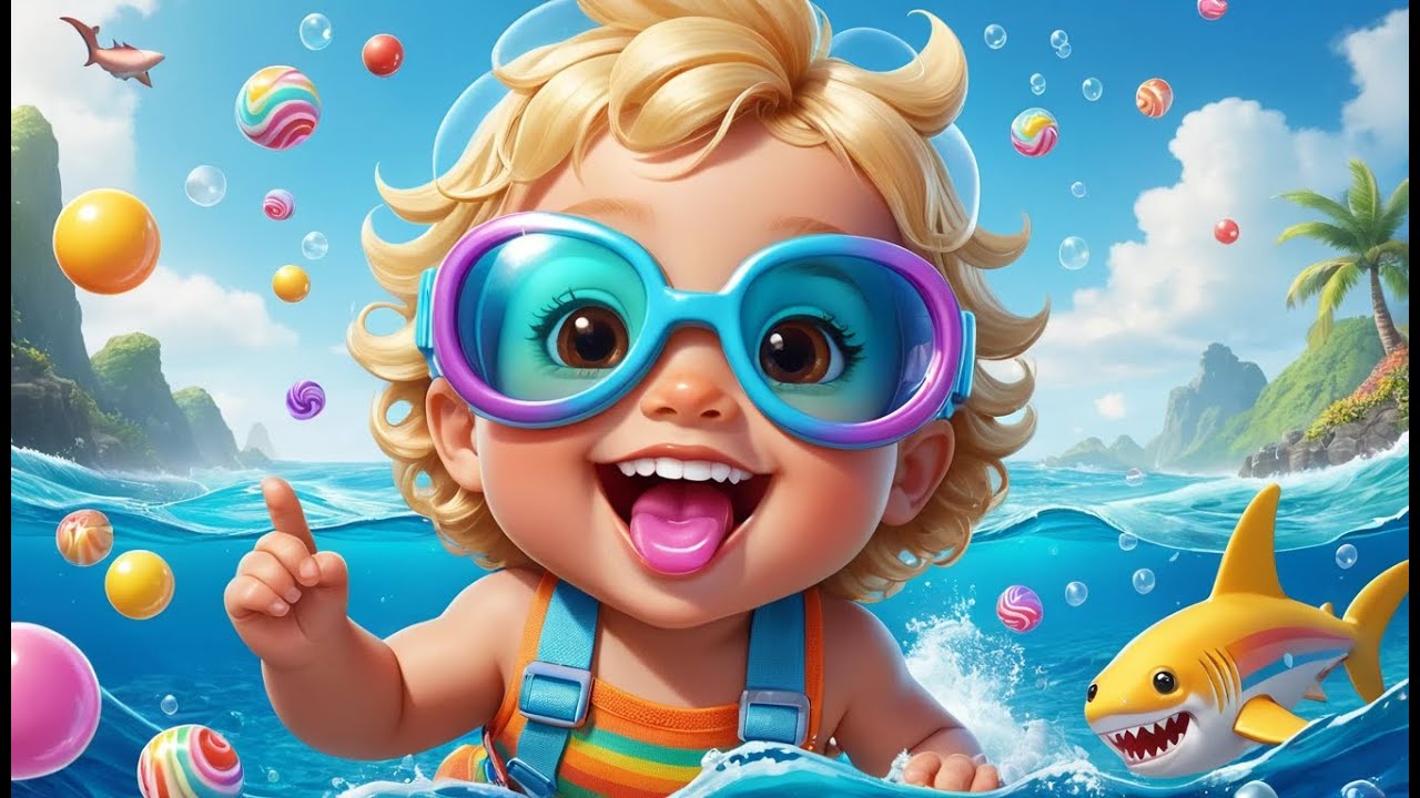 Baby Shark’s Sweet Candy Swim | Fun Kids Song | Colorful Underwater Adventure Rhyme