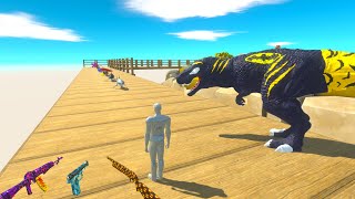 FPS AVATAR & BATMAN T-REX RESCUE MISSION DEATH RUN - Animal Revolt Battle Simulator