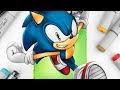 Drawing Sonic the Hedgehog